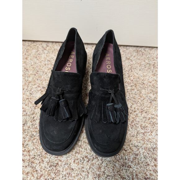 AEROSOLES GIBES Black Suede, tasseled Loafer/Women's Dress Shoes/pumps; size 8 - Picture 13 of 13